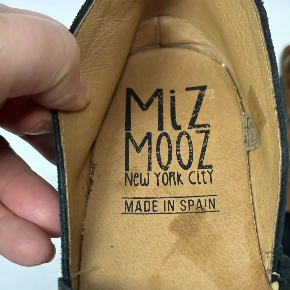 Miz Mooz Suede Espadrille Flats Carmena Black Size Eu 41 / US 10